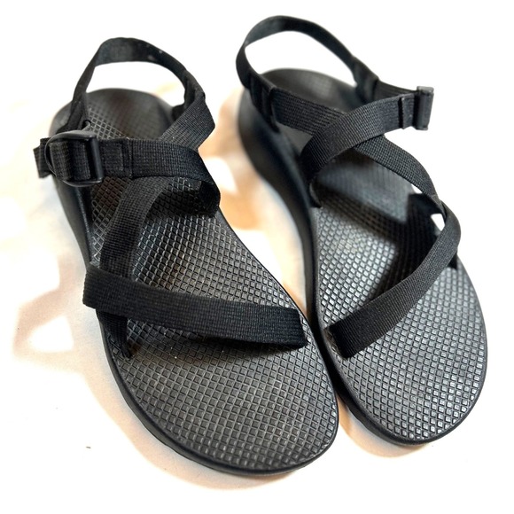 Chaco Z/1 Adjustable Classic Strap Black Sandals for Men Sz 10 Orthotic Support - Picture 5 of 14